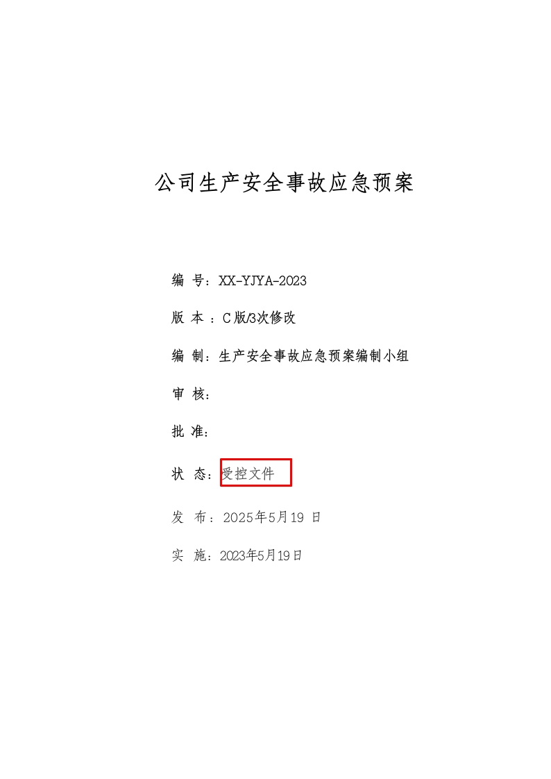 生产安全事故应急预案（2025版）丨234页